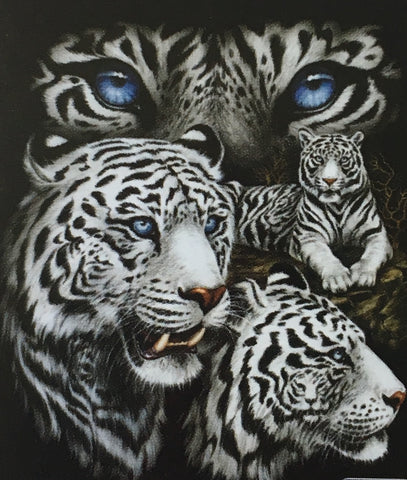 Montage of white tigers shirt
